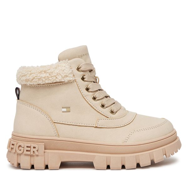 Tommy Hilfiger Туристически oбувки Tommy Hilfiger Lace-Up Bootie T1A5-33597-1628 S Бежов