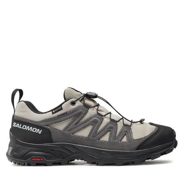 Salomon Туристически Salomon X Ward Leather GORE-TEX L47182100 Vintage Khaki/Black/Pewter