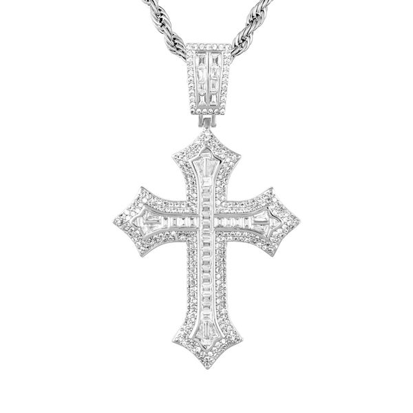 ICED STUFF Висулка ICED STUFF 2pac Cross Бяло злато