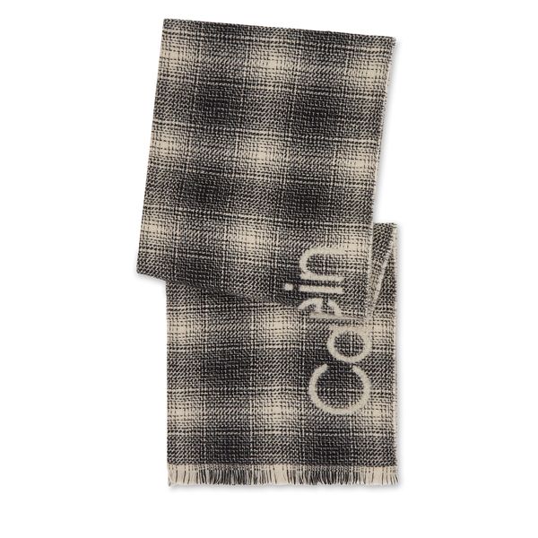 Calvin Klein Зимен шал Calvin Klein Check Scarf K50K510989 Black And White Check 01F