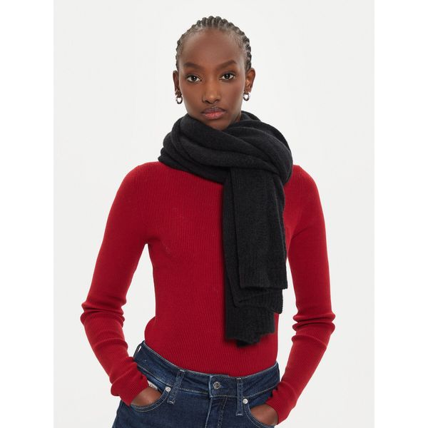 Calvin Klein Зимен шал Calvin Klein Embroidery Airy K60K612610 Черен