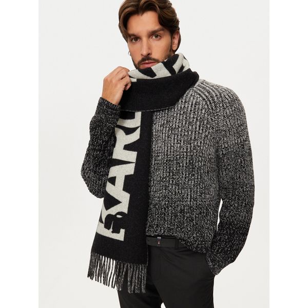 KARL LAGERFELD Зимен шал KARL LAGERFELD 246W3309 Черен