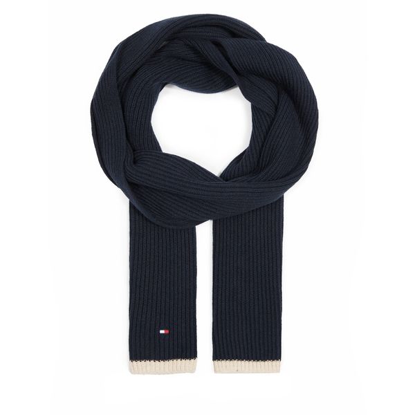 Tommy Hilfiger Зимен шал Tommy Hilfiger Block Flag Scarf AM0AM12061 Space Blue / Cashmere Creme DW6