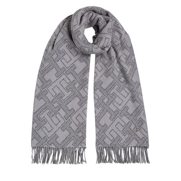 Tommy Hilfiger Зимен шал Tommy Hilfiger Monogram AW0AW16650 Сив