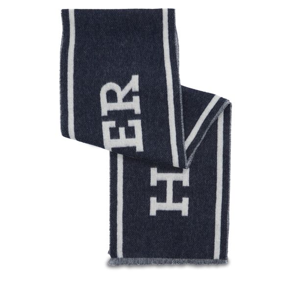 Tommy Hilfiger Зимен шал Tommy Hilfiger Monotype Scarf AM0AM11738 Space Blue DW6
