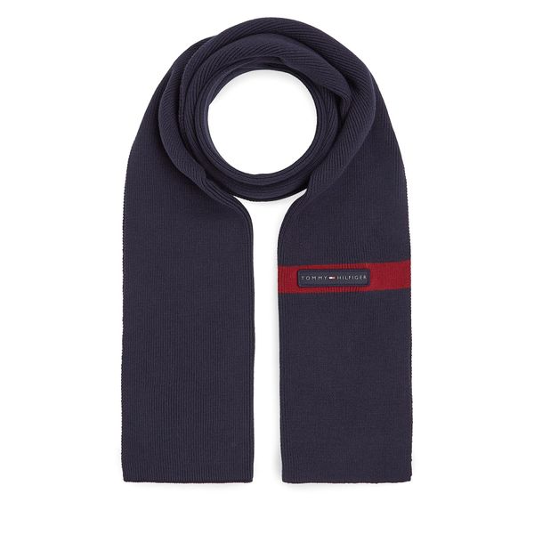 Tommy Hilfiger Зимен шал Tommy Hilfiger Th Skyline Knit Scarf AM0AM11496 Space Blue DW6