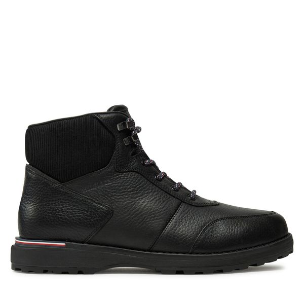 Tommy Hilfiger Зимни обувки Tommy Hilfiger Corporate Warm Outdoor Lth Boot FM0FM05148 Черен