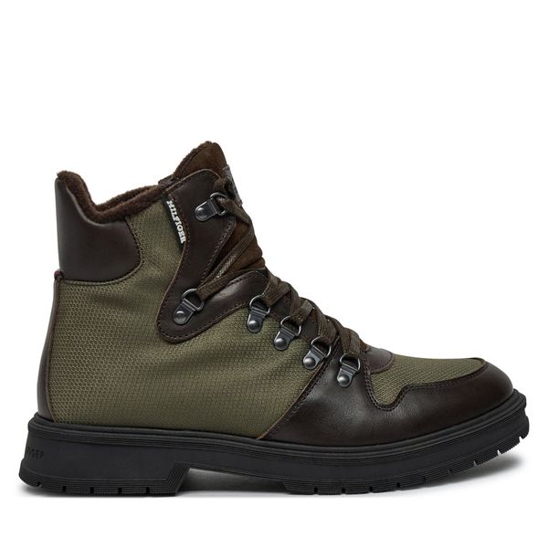 Tommy Hilfiger Зимни обувки Tommy Hilfiger Hilfiger Warm Cordura Mix Boot FM0FM05180 Зелен