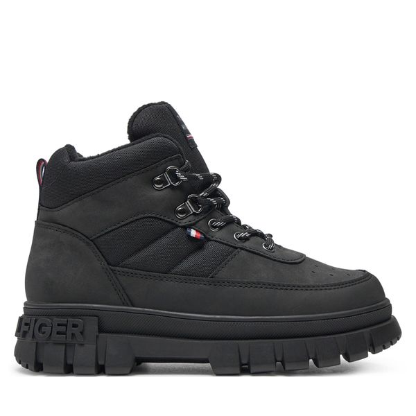 Tommy Hilfiger Зимни обувки Tommy Hilfiger Lace-Up Bootie T3X5-33707-1492 S Черен