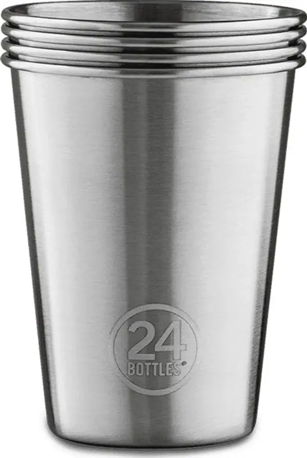 24Bottles 24 Bottles Party Cup 4 Pack 330ml Unisex - Чаша 24Bottles - Silver - PC_033_4pack-One-size - Size: One size