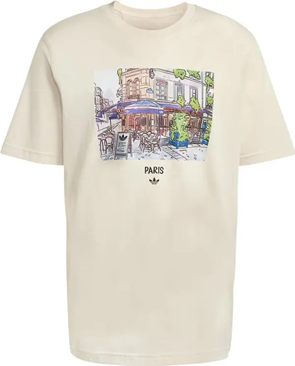 adidas Originals adidas Paint Paris Tee Мъже - Тениски adidas Originals - Зелен - HY2068-L - Size: L