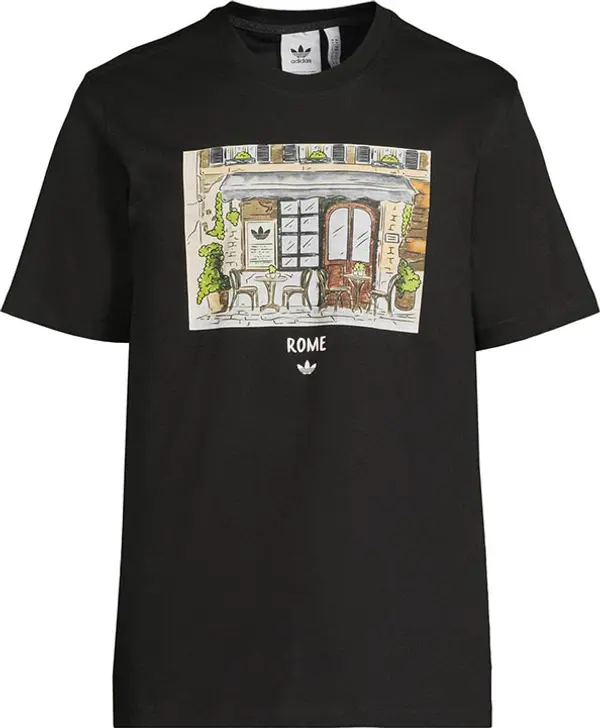 adidas Originals adidas Paint Rome Tee Мъже - Тениски adidas Originals - Черен - HY2071-XL - Size: XL