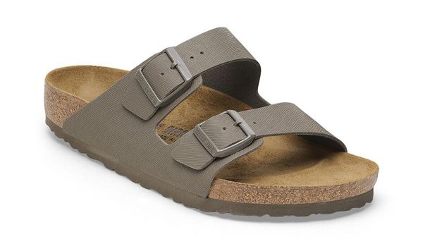 Birkenstock Birkenstock Arizona BF Saffiano Concrete Gray Narrow Fit