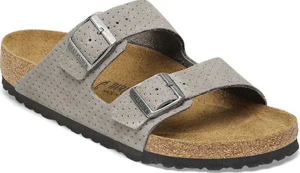 Birkenstock Birkenstock Arizona BS Suede Embossed Regular Fit Unisex - Сандали Birkenstock - Сив - 1026988-4.5 - Size: 4.5