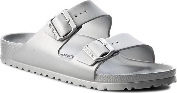 Birkenstock Birkenstock Arizona EVA Metallic Silver Narrow Fit Unisex - Сандали Birkenstock - Сив - 1003491-7.5 - Size: 7.5