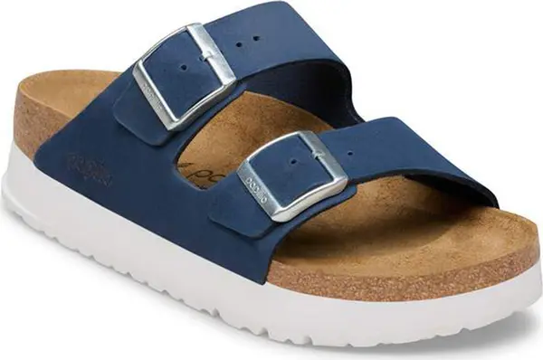 Birkenstock Birkenstock Arizona Flex Platform Nubuck Leather Narrow Fit New Navy Жени - Сандали Birkenstock - Син - 1031404-5 - Size: 5