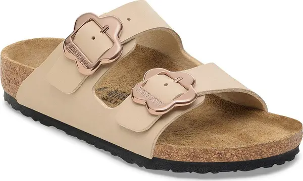 Birkenstock Birkenstock Arizona Flower Buckle Kids Birko-Flor Narrow Fit Жени,Деца - Сандали Birkenstock - Светло кафяв - 1030419-3.5 - Size: 3.5