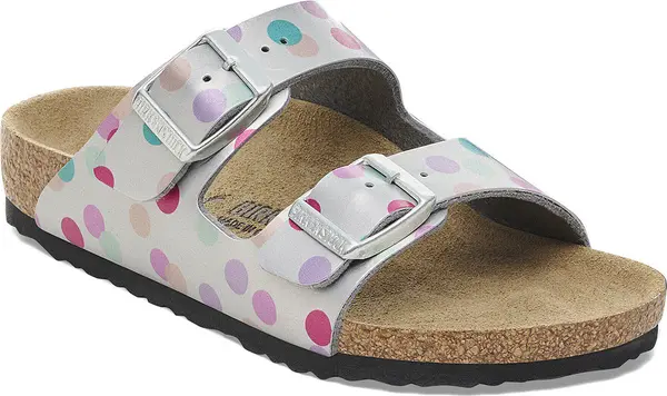 Birkenstock Birkenstock Arizona Kids BF Elec. Metal. Silver Dots Narrow Fit Жени,Деца - Сандали Birkenstock - Silver - 1029842-3.5 - Size: 3.5