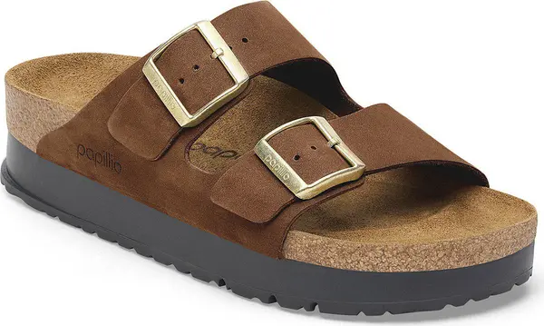 Birkenstock Birkenstock Arizona PAP Flex Platform Nubuk Leather Narrow Fit Жени - Сандали Birkenstock - Кафяв - 1028366-4.5 - Size: 4.5