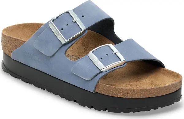 Birkenstock Birkenstock Arizona PAP Flex Platform Nubuk Leather Narrow Fit Жени - Сандали Birkenstock - Син - 1030588-7 - Size: 7