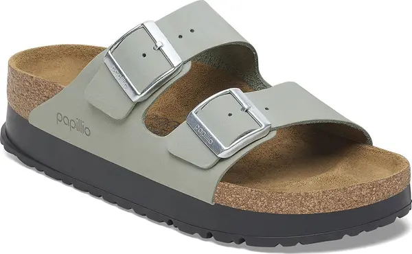 Birkenstock Birkenstock Arizona PAP Flex Platform Nubuk Leather Narrow Fit Жени - Сандали Birkenstock - Сив - 1029049-7.5 - Size: 7.5