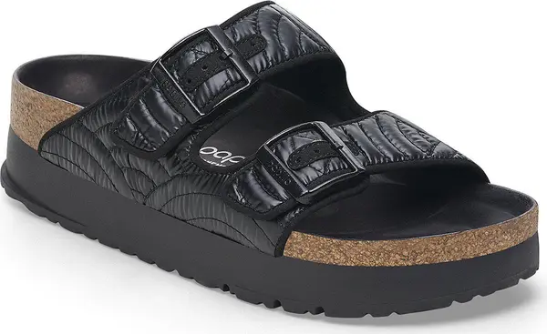 Birkenstock Birkenstock Arizona PAP French Piping Flex Platform Narrow Fit Жени - Сандали Birkenstock - Черен - 1028422-7.5 - Size: 7.5