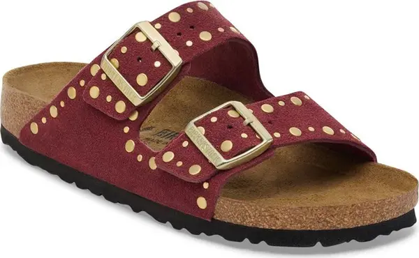 Birkenstock Birkenstock Arizona Rivet Suede Leather Regular Fit Жени - Сандали Birkenstock - Бордо - 1030329-5.5 - Size: 5.5