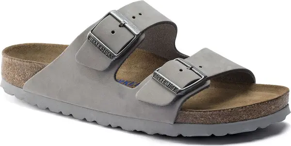 Birkenstock Birkenstock Arizona SFB Nubuck Leather Narrow Fit Unisex - Сандали Birkenstock - Сив - 1020973-3.5 - Size: 3.5