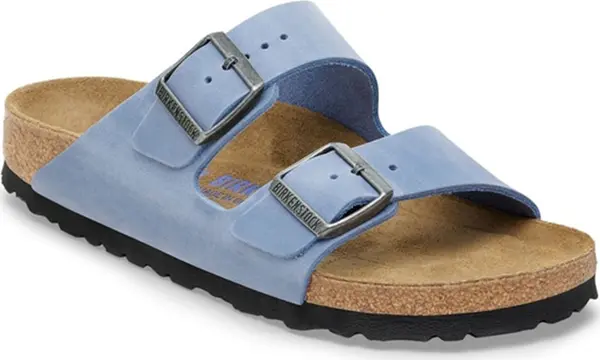 Birkenstock Birkenstock Arizona Soft Footbed Natural Leather Oiled Narrow Fit Unisex - Сандали Birkenstock - Син - 1030864-4.5 - Size: 4.5