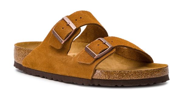 Birkenstock Birkenstock Arizona Soft Footbed Suede Leather Regular Fit Mink