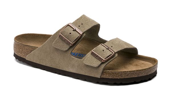 Birkenstock Birkenstock Arizona Soft Footbed Suede Leather Taupe Narrow Fit