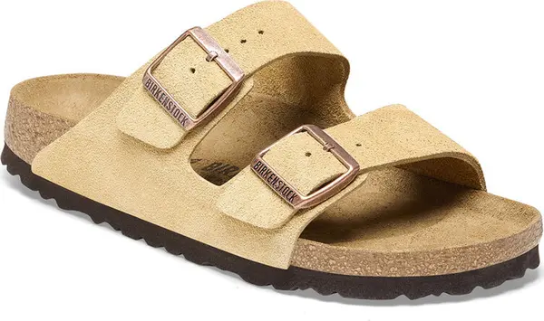 Birkenstock Birkenstock Arizona Suede Leather Latte Cream Regular Fit Жени - Сандали Birkenstock - Светло кафяв - 1026190-7.5 - Size: 7.5