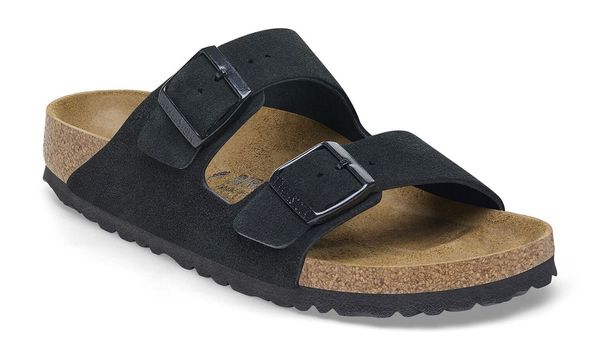 Birkenstock Birkenstock Arizona Suede Leather Narrow Fit Black