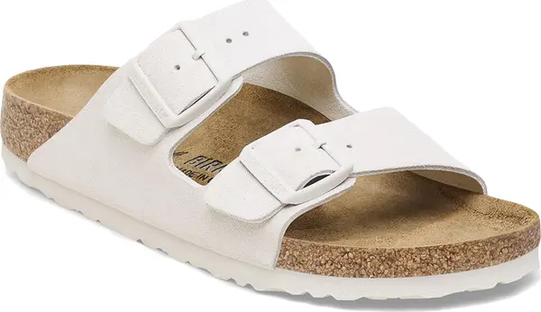 Birkenstock Birkenstock Arizona Suede Leather Narrow Fit Unisex - Сандали Birkenstock - Бял - 1026842-3.5 - Size: 3.5