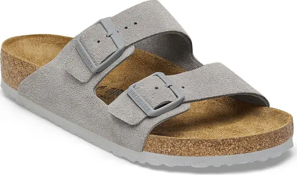 Birkenstock Birkenstock Arizona Suede Leather Regular Fit Stone Coin Жени - Сандали Birkenstock - Сив - 1027749-3.5 - Size: 3.5