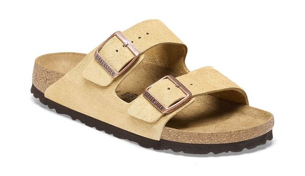 Birkenstock Birkenstock Arizona Suede Leather Latte Cream Narrow Fit