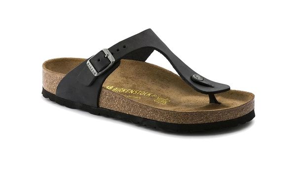 Birkenstock Birkenstock Gizeh Oiled Leather Black Regular Fit