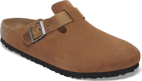 Birkenstock Birkenstock Boston BS Mixed Leather Narrow Fit Мъже - Сандали Birkenstock - Кафяв - 1029220-11.5 - Size: 11.5