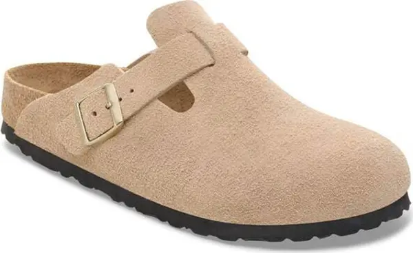 Birkenstock Birkenstock Boston BS Suede Leather Regular Fit Unisex - Сандали Birkenstock - Кафяв - 1030855-8 - Size: 8