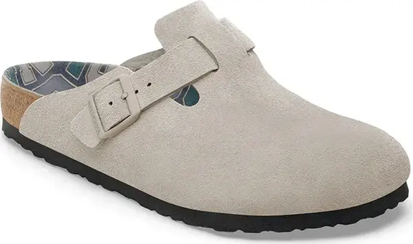 Birkenstock Birkenstock Boston BS Suede Leather Regular Fit Unisex - Сандали Birkenstock - Сив - 1030622-7.5 - Size: 7.5