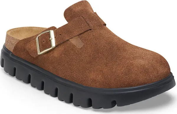 Birkenstock Birkenstock Boston Chunky Suede Leather Narrow Fit Жени - Сандали Birkenstock - Черен - 1028402-5 - Size: 5