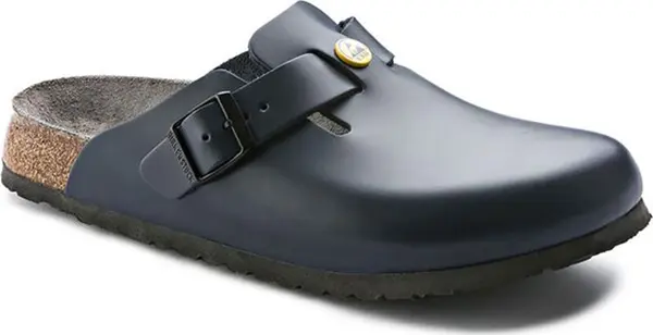 Birkenstock Birkenstock Boston ESD Natural Leather Narrow Fit Жени - Сандали Birkenstock - Син - 61388-8 - Size: 8