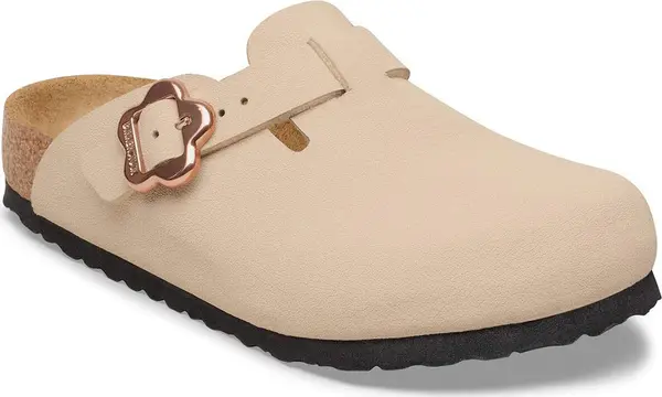 Birkenstock Birkenstock Boston Flower Buckle Birkibuc Narrow Fit Sandcastle Жени,Деца - Сандали Birkenstock - Светло кафяв - 1030630-2.5 - Size: 2.5