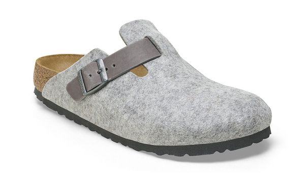Birkenstock Birkenstock Boston Natural Leather-Felt Regular Fit