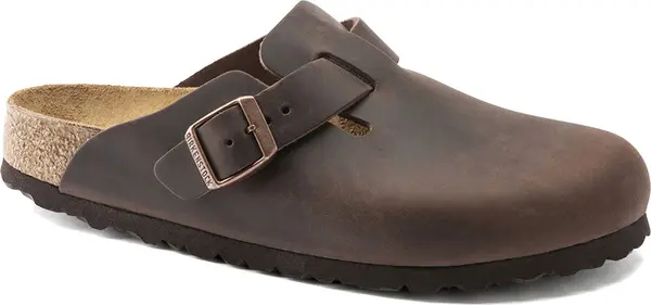 Birkenstock Birkenstock Boston Oiled Leather Regular Fit Brown 860131 Мъже - Сандали Birkenstock - Кафяв - 860131-7.5 - Size: 7.5
