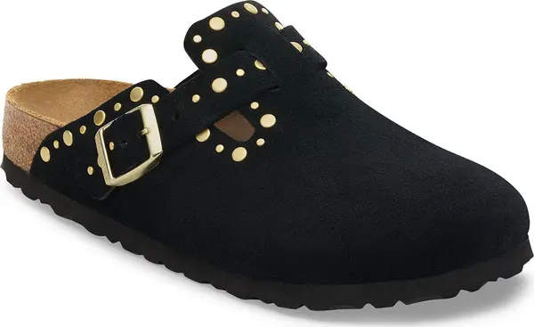 Birkenstock Birkenstock Boston Rivet Suede Leather Regular Fit Unisex - Сандали Birkenstock - Черен - 1030453-7 - Size: 7