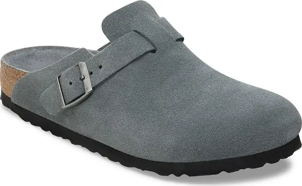 Birkenstock Birkenstock Boston Soft Footbed Suede Leather Regular Fit Мъже - Сандали Birkenstock - Сив - 1030870-3.5 - Size: 3.5