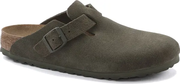 Birkenstock Birkenstock Boston Suede Leather Narrow Fit Green 1024714 Жени - Сандали Birkenstock - Зелен - 01024714-4.5 - Size: 4.5
