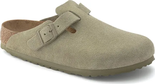 Birkenstock Birkenstock Boston Suede Leather Narrow Fit Мъже - Сандали Birkenstock - Сив - 1025844-11.5 - Size: 11.5