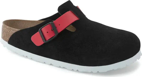 Birkenstock Birkenstock Boston Suede Leather Narrow fit Unisex - Сандали Birkenstock - Черен - 1025967-7.5 - Size: 7.5